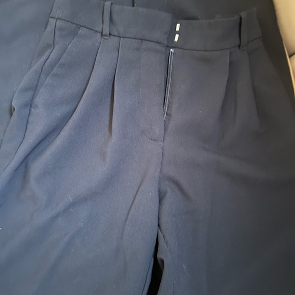 A&F Sloane Tailored Wide Leg Pant Black - Picture 2 of 3